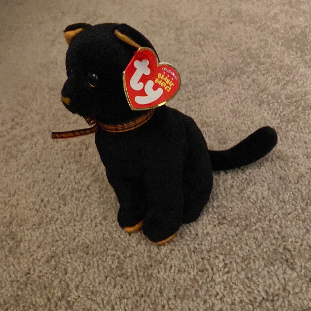 NWT Ty Beanie Baby Sneaky the Black Halloween Cat